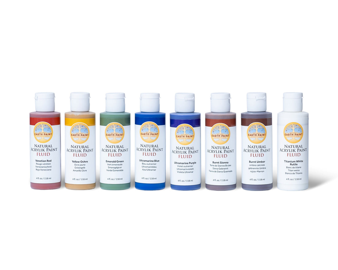 Fluid - Natural Acrylik Paint - Earth Colors Set