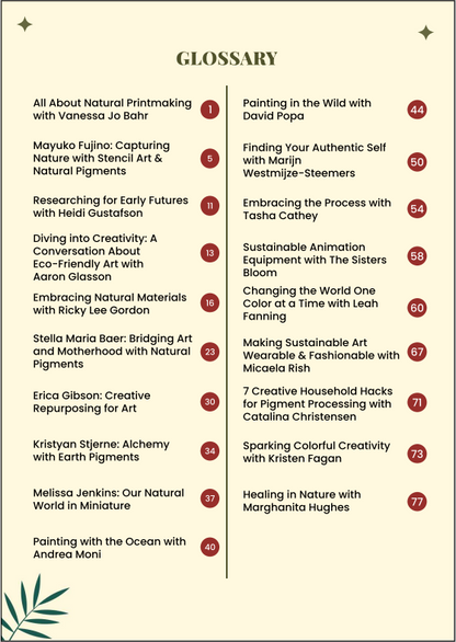 Top 20 Sustainable Eco Artists of 2025 E-book (Printable PDF)