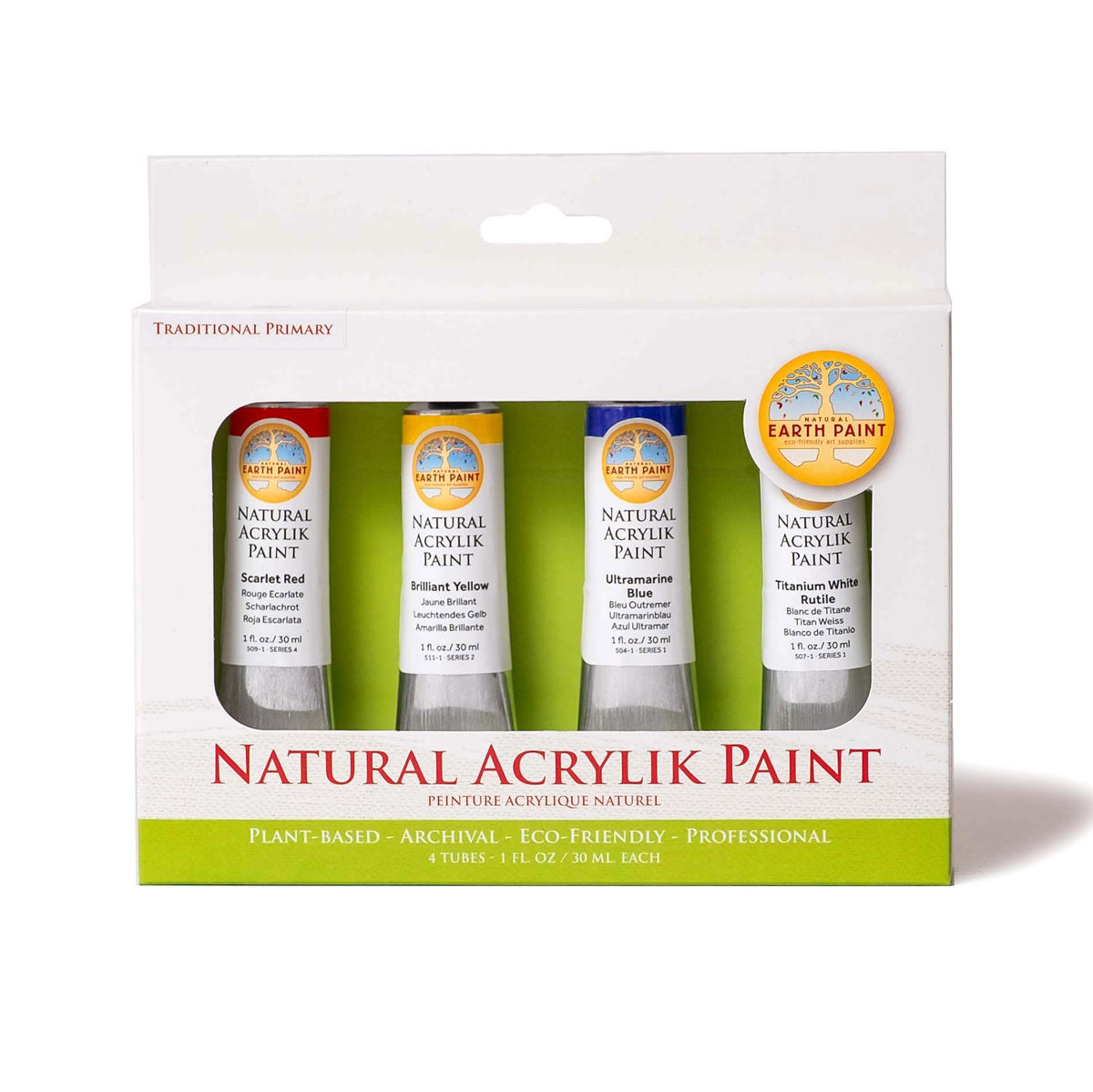 Natural Acrylik Paint - 4 Color Box Sets