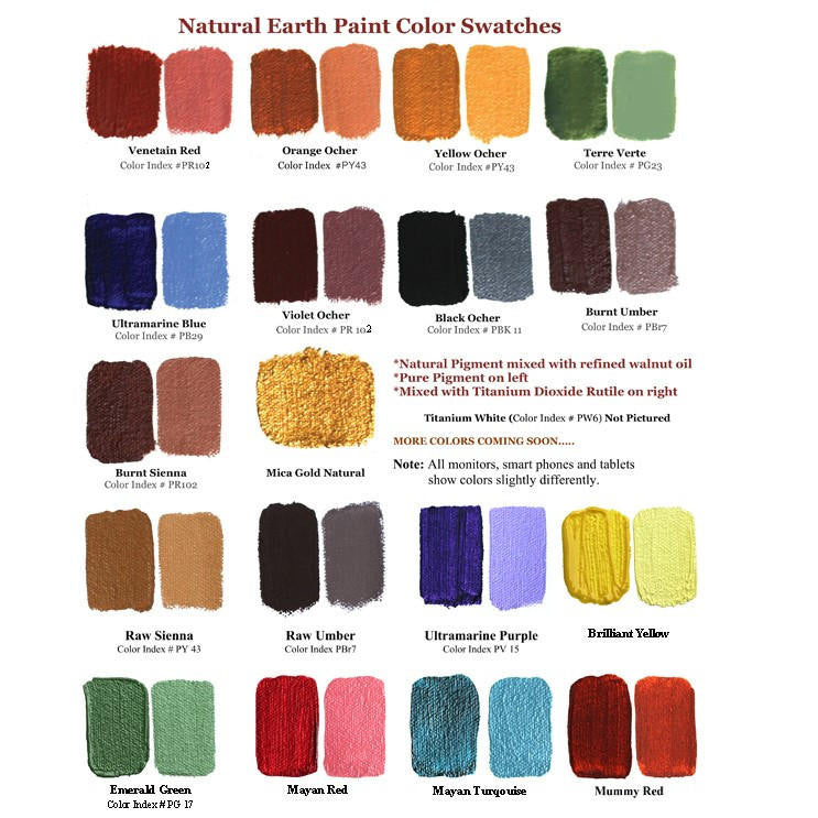 Natural Earth Paint color swatches