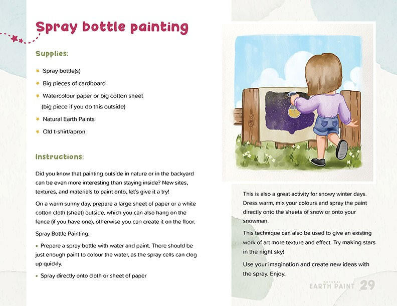 Sample page of the Art Activities E-Book