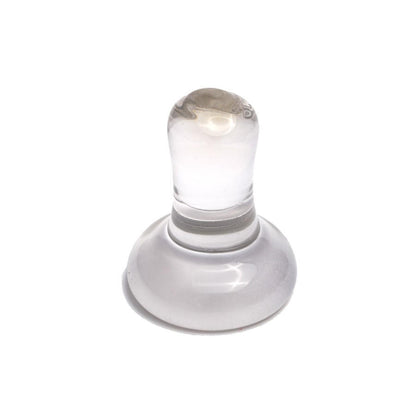 A glass muller on a white background