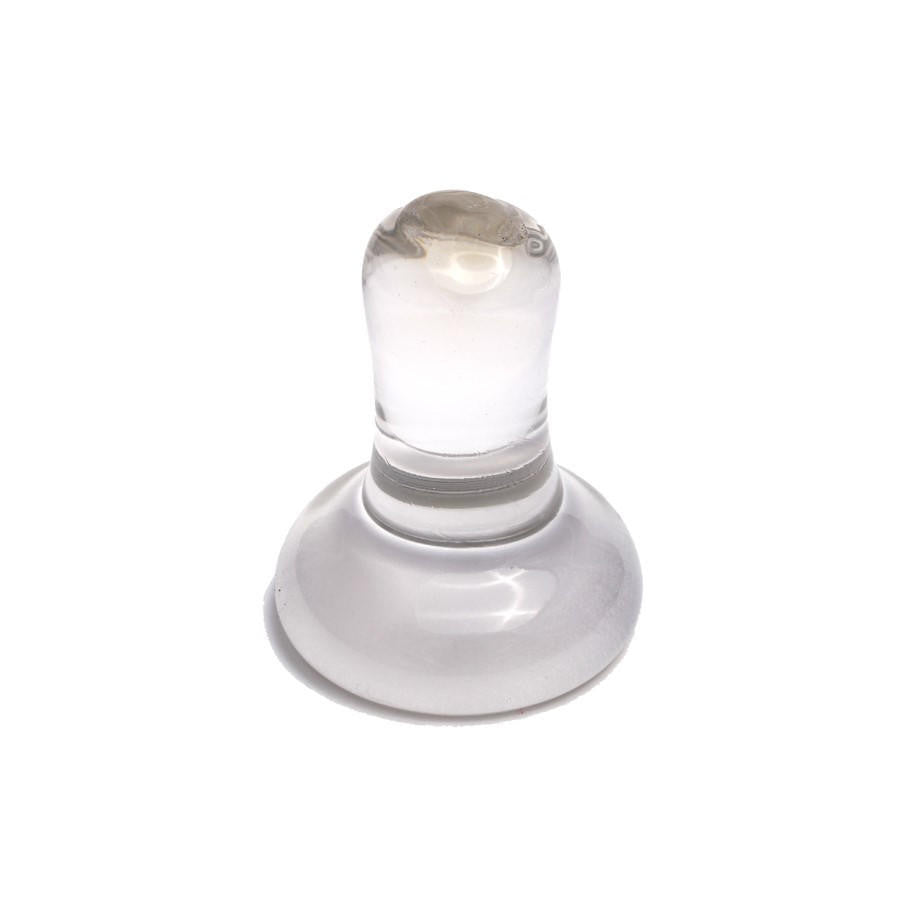 A glass muller on a white background